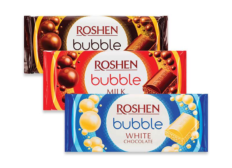 Prekė: Šokolado plytelė ROSHEN BUBBLE