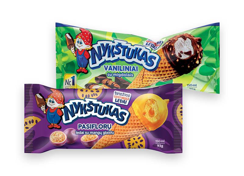 Ledai vafliniame ragelyje NYKŠTUKAS