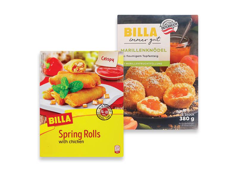 BILLA suktinukams SPRING ROLLS su vištiena ar kukuliams su abrikosais