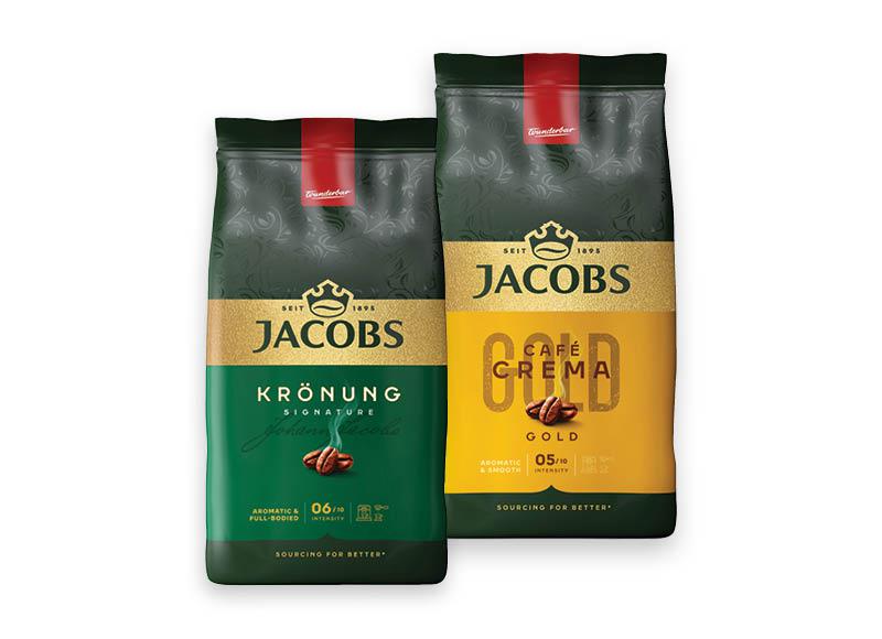 Kavos pupelės JACOBS CREMA ar KRONUNG