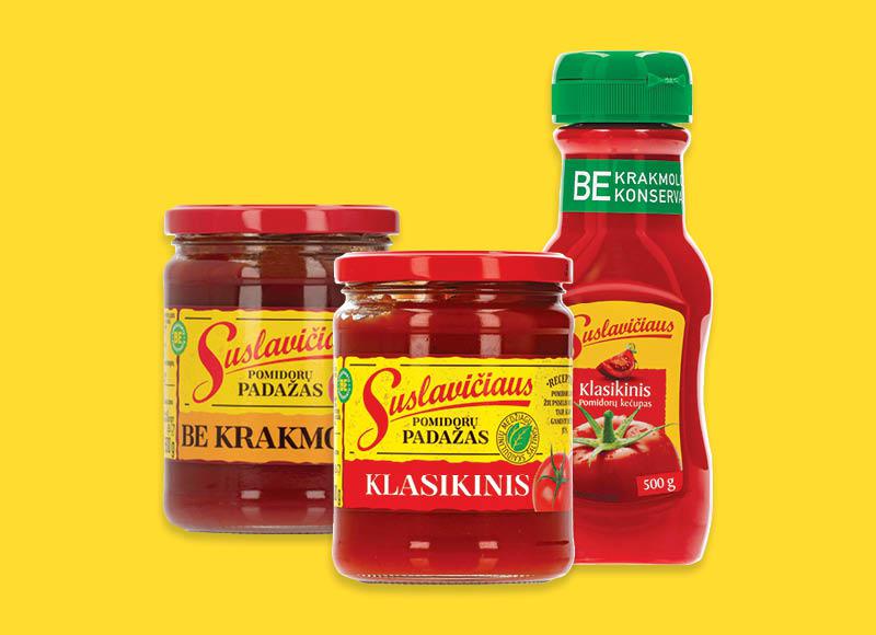 SUSLAVIČIAUS padažams, kečupams