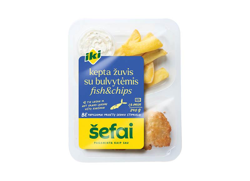 IKI ŠEFAI kepta žuvis su bulvytėmis FISH&CHIPS