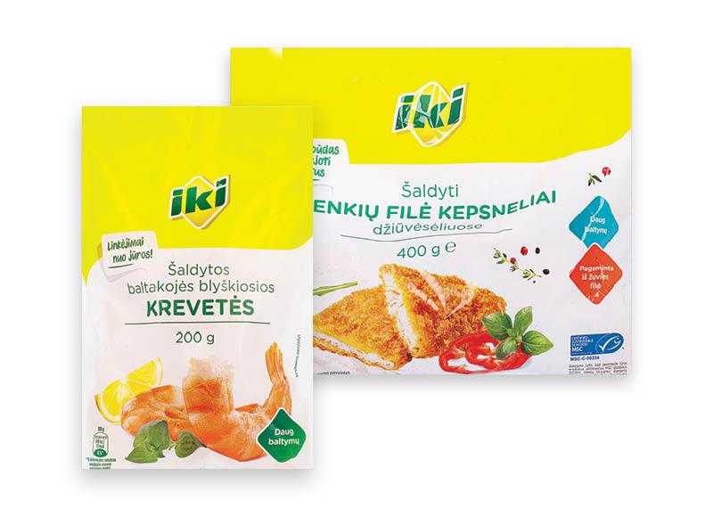 IKI menkių filė ar blyškiosioms baltakojoms krevetėms
