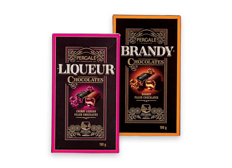 Saldainių dėžutė PERGALĖ BRANDY ar LIQUEUR