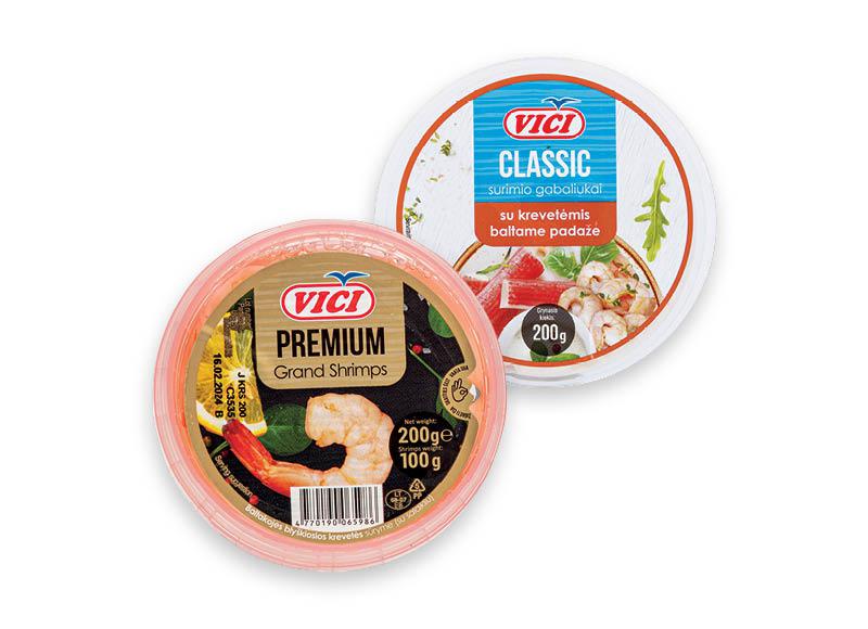 Krevetėms, surimi gabaliukams ir moliuskams VIČI