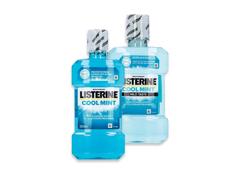 Burnos priežiūros priemonėms LISTERINE