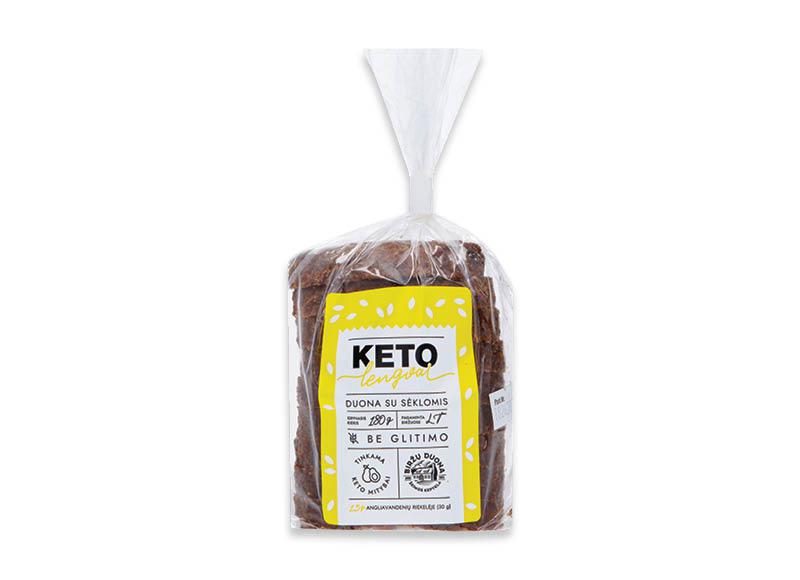 Prekė: KETO duona LENGVAI su sėklomis be glitimo