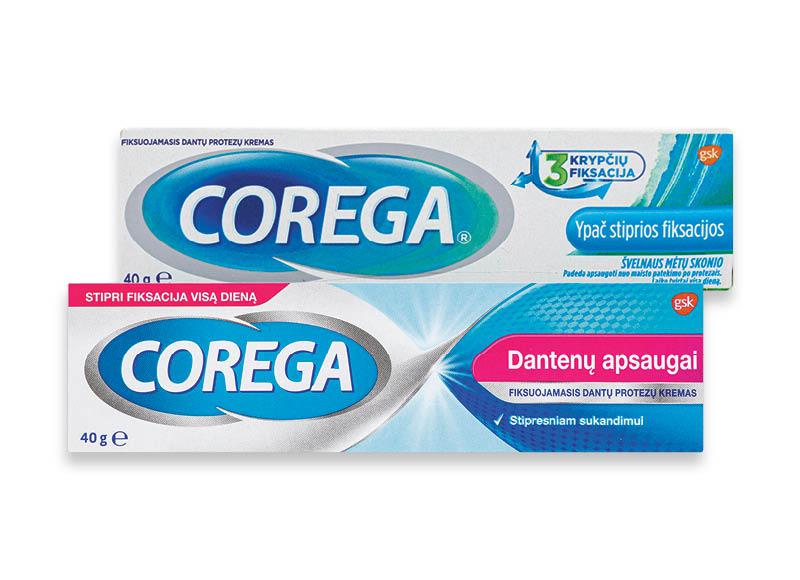 Burnos priežiūros priemonėms COREGA