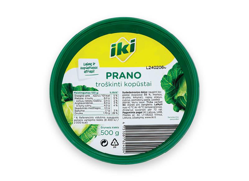 IKI raugintiems, troškintiems kopūstams ir sultims