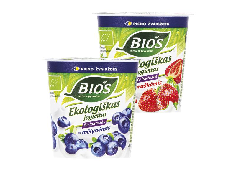 Ekologiškiems jogurtams BIO’S be laktozės