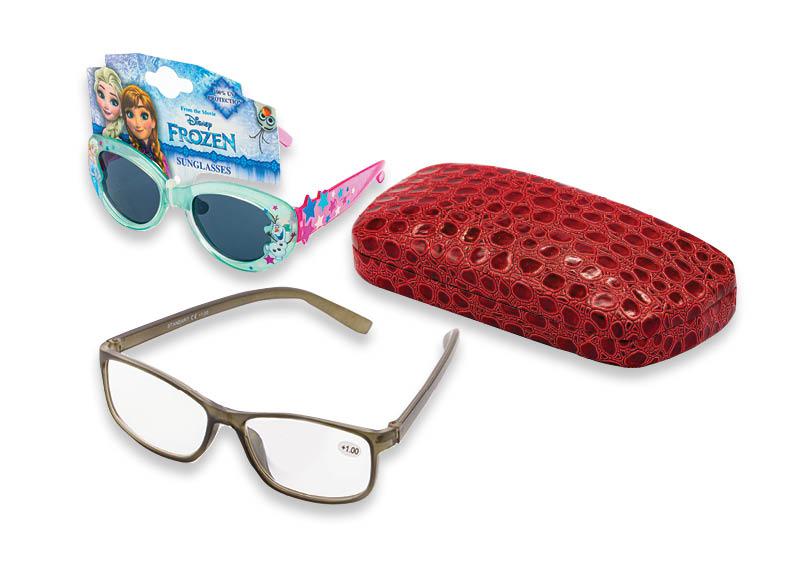Prekė: Skaitymo akiniams, akiniams nuo saulės ir dėklams