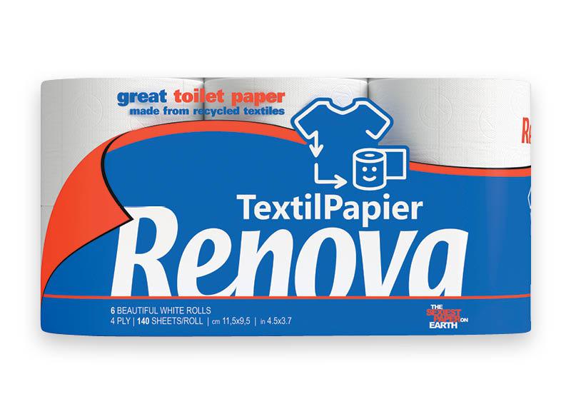 Prekė: Tualetinis popierius RENOVA TEXTILE PAPIER