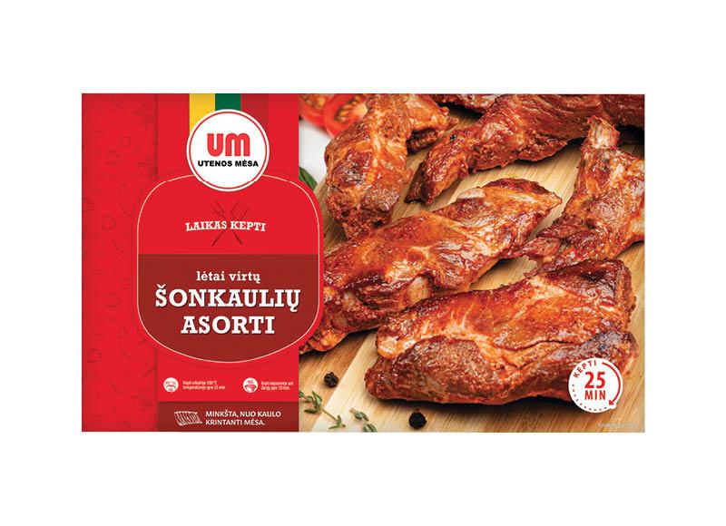 Lėtai virtų kiaulienos ŠONKAULIŲ ASORTI