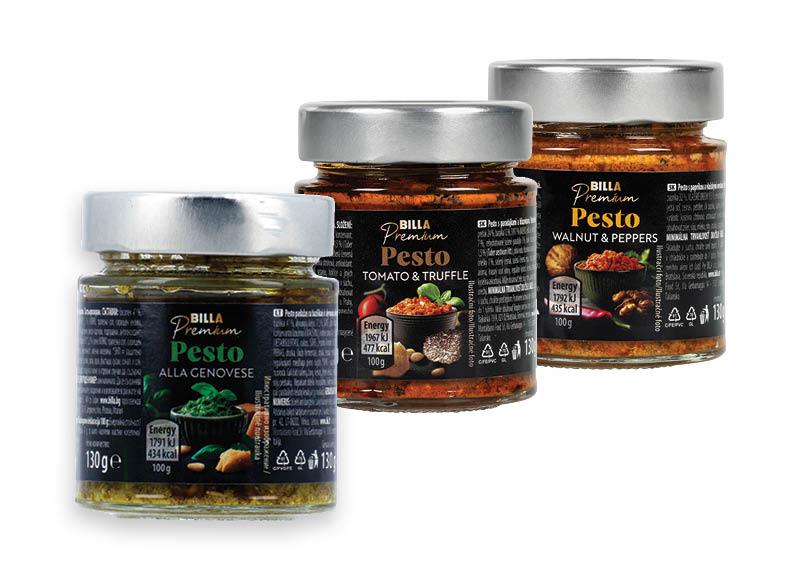 BILLA PREMIUM pesto padažas