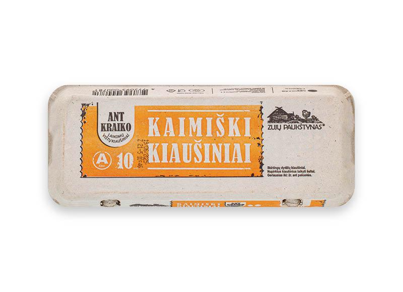 ZUJŲ ant kraiko laikomų vištų kiaušiniai KAIMIŠKI