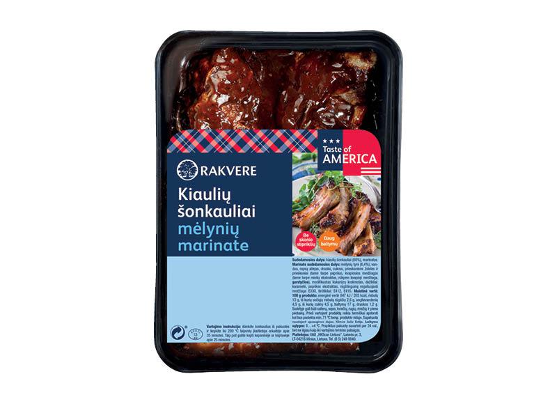 Kiaulienos šonkauliai mėlynių marinate