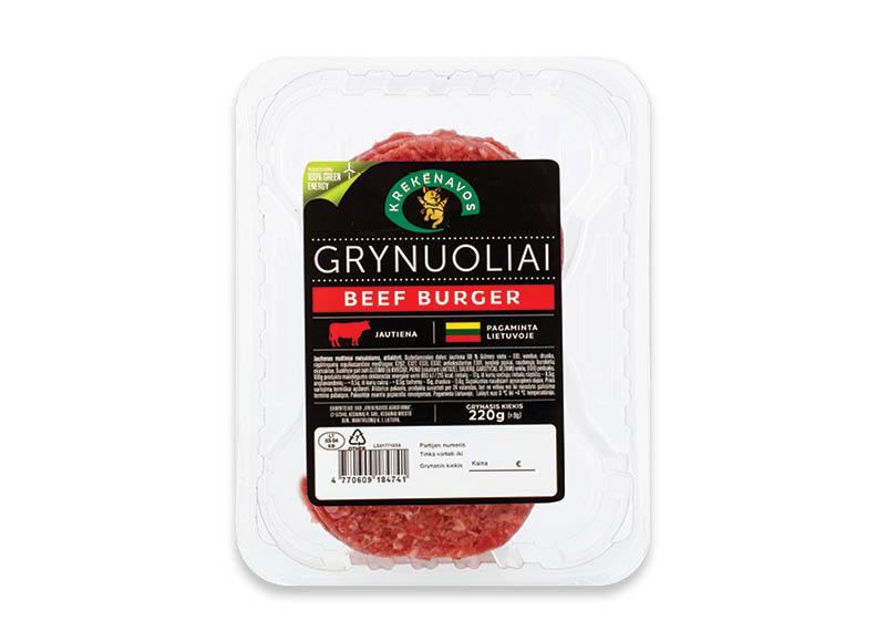 Jautienos burgerių paplotėliai GRYNUOLIAI