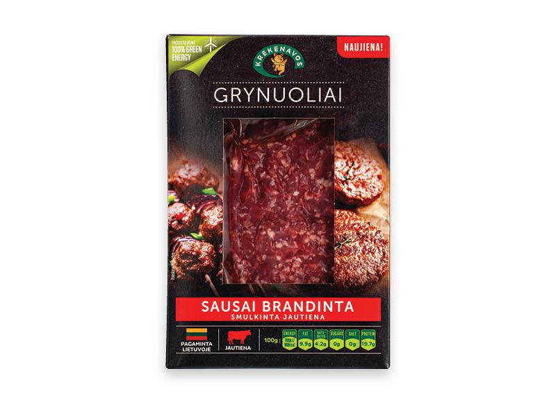 Prekė: Sausai brandinta smulkinta jautiena GRYNUOLIAI