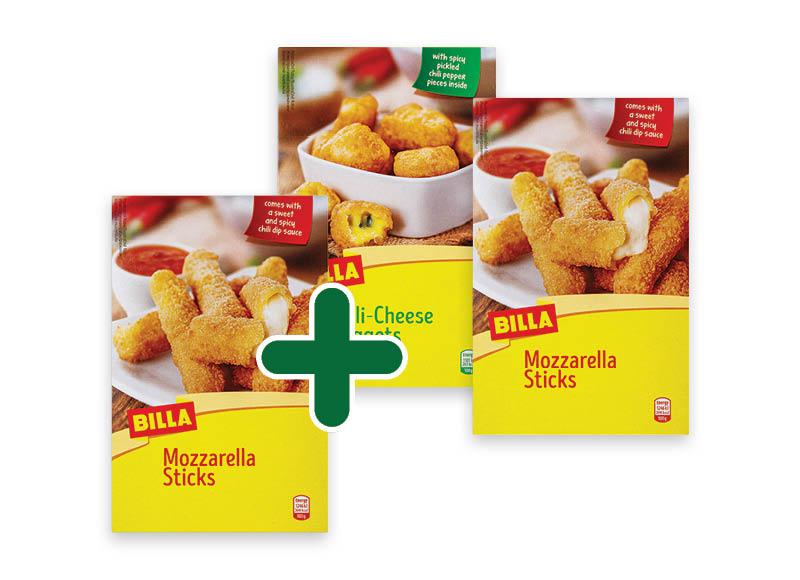 BILLA šaldyti sūrio užkandžiai