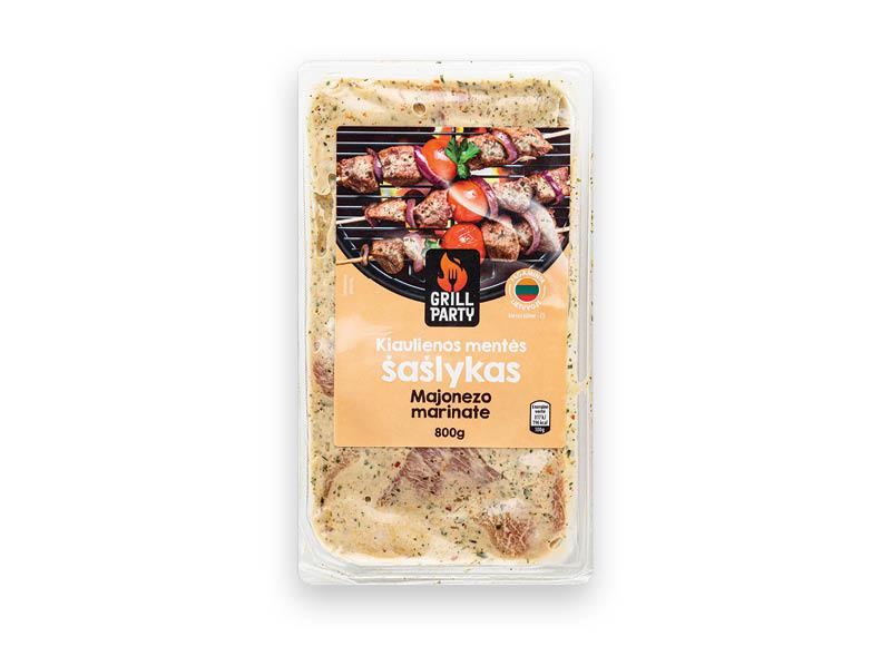 GRILL PARTY kiaulienos mentės šašlykas majonezo marinate