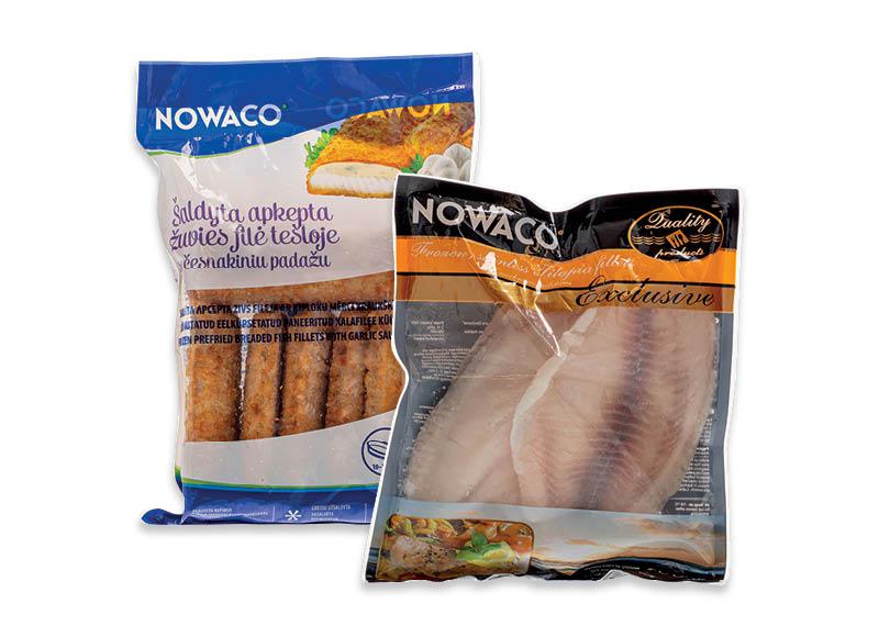 NOWACO nilinių tilapijų filė ir žuvų filė tešloje su česnakiniu padažu