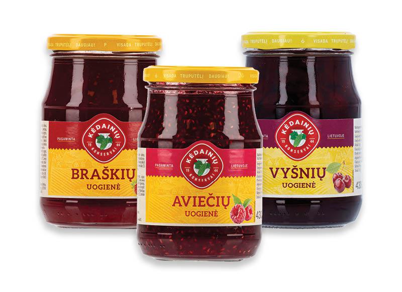 KĖDAINIŲ KONSERVŲ FABRIKO džemams, uogienėms