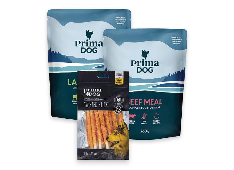 Šunų ėdalui, užkandžiams PRIMADOG