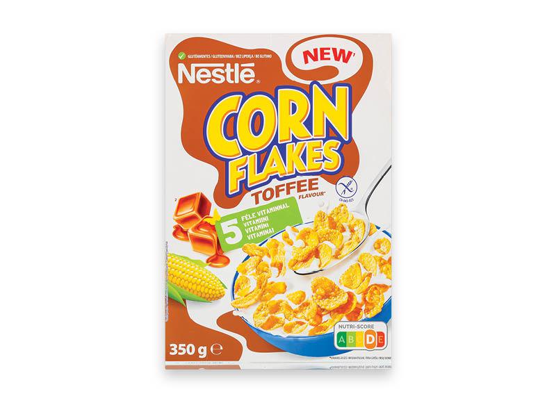 Prekė: Dribsniai NESTLE CORN FLAKES TOFFEE