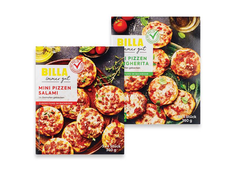 BILLA mini picoms MARGARITA ir SALAMI