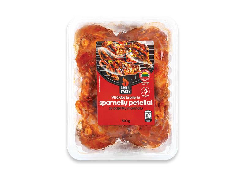 Mariuoti sparnelių peteliai paprikiniame marinate