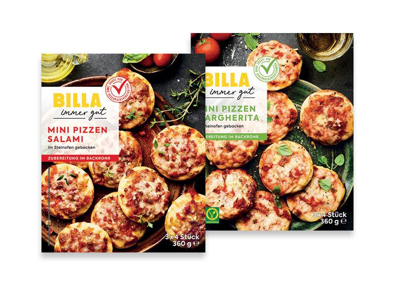 BILLA MINI pica MARGARITA ar SALAMI