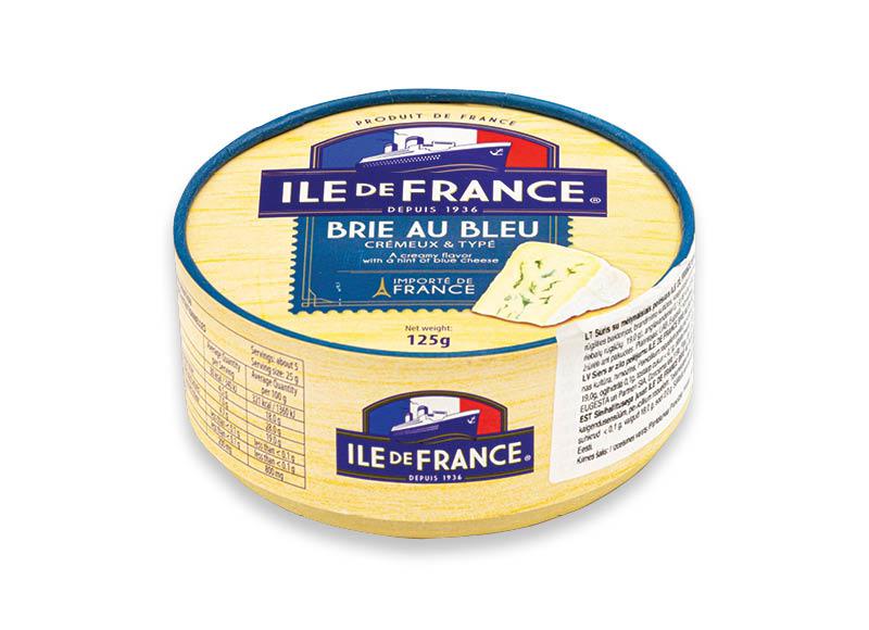 BRIE sūris ILE DE FRANCE su mėlynuoju pelėsiu