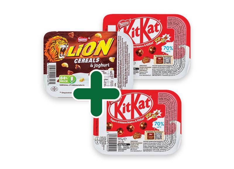 Jogurtas NESTLE LION ar KIT KAT