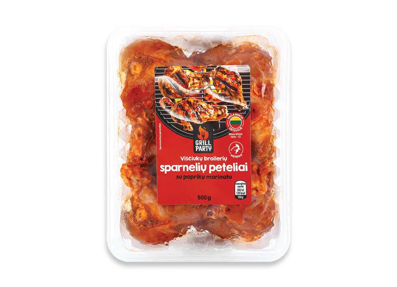 Marinuoti sparnelių peteliai paprikiniame marinate
