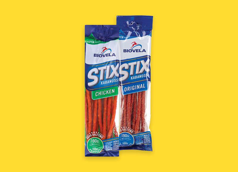 Lazdelės BIOVELA STIX KABANOSSI