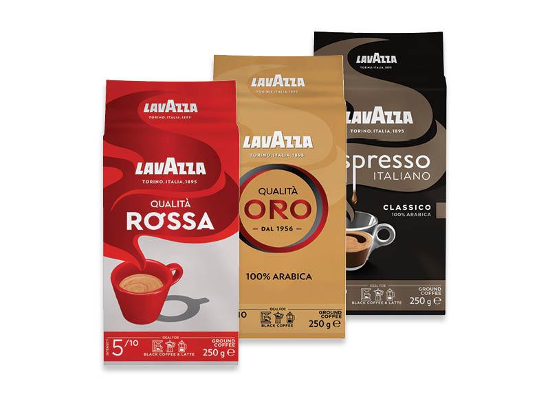 LAVAZZA malta kava ESPRESSO, QUALITA ORO, ROSSA