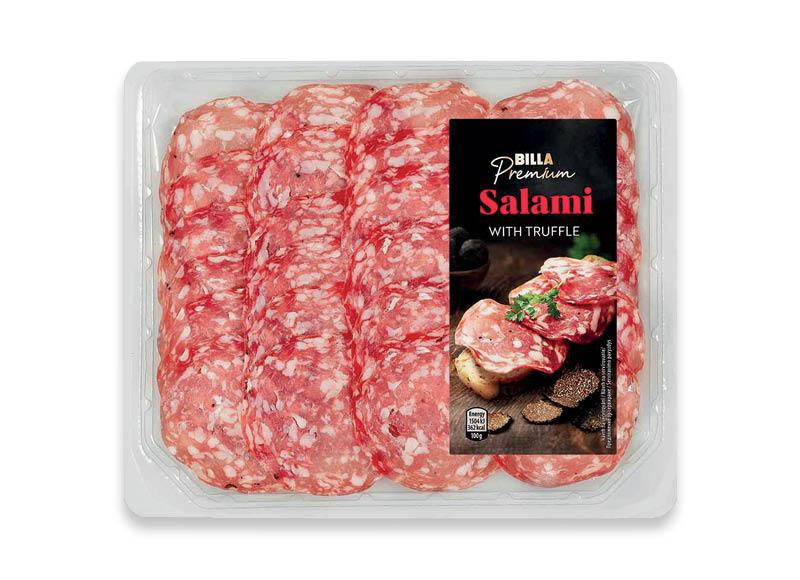 BILLA PREMIUM vytintas saliamis su trumais griežinėliais