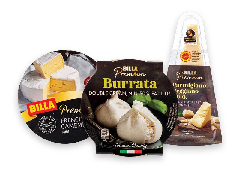 BILLA PREMIUM sūriams