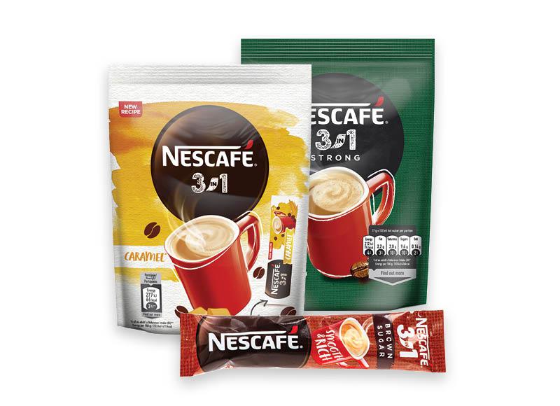 Tirpiosios kavos gėrimams NESCAFE 3 IN 1