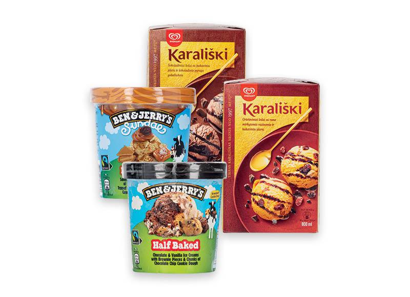 Ledai dėžutrėje KARALIŠKI, BEN&JERRY’S