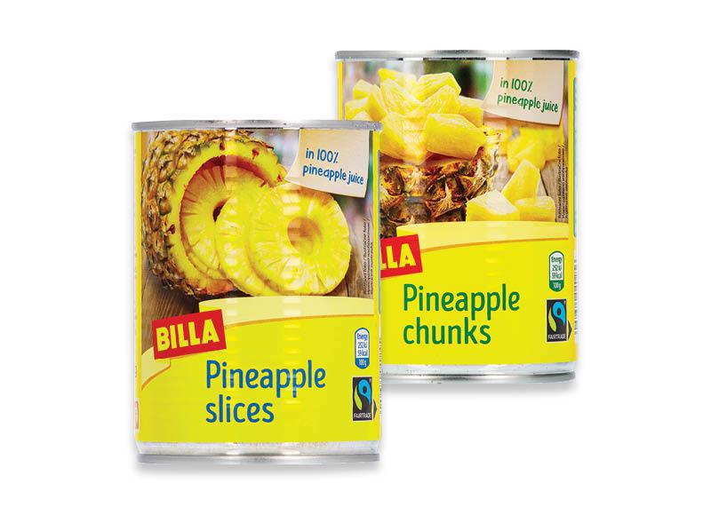 BILLA konservuoti ananasai