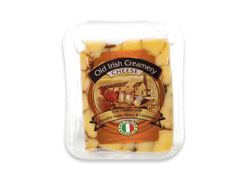 Čederio sūris OLD IRISH CREAMERY su moliūgų sėklomis