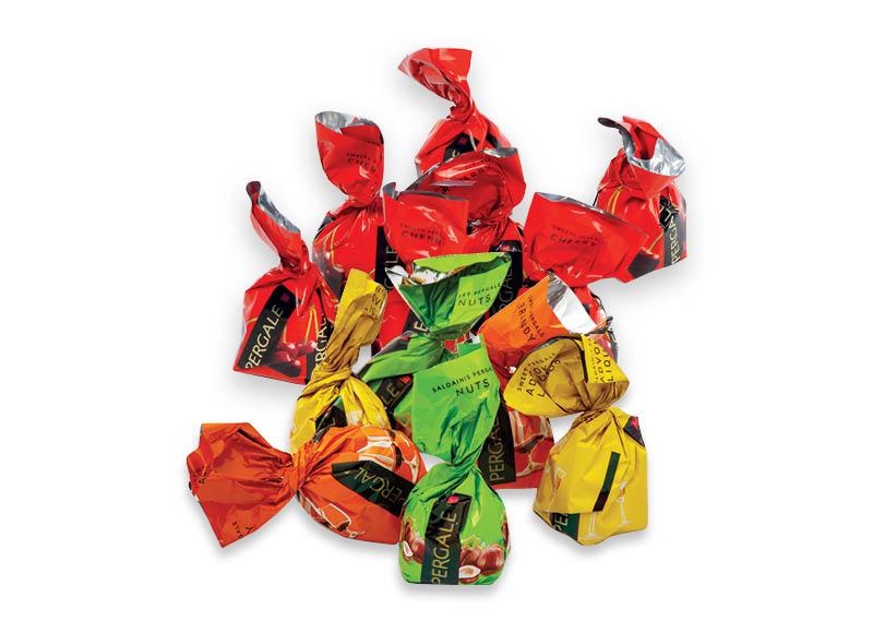 Sveriami saldainiai PERGALĖ MIX ar CHERRY