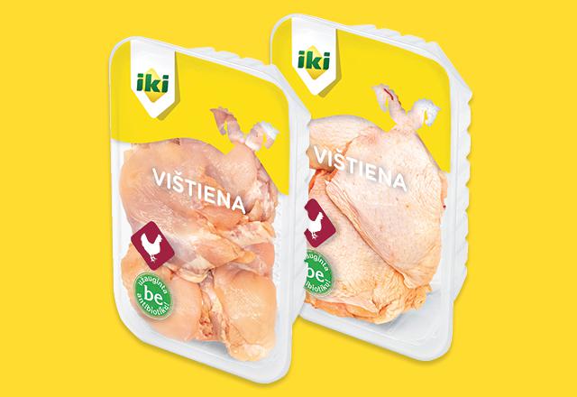 Prekė: IKI fasuotoms viščiukų broilerių šlaunelėms ir šlaunelių mėsai