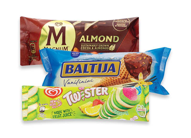 Ledai BALTIJA, MAGNUM, TWISTER