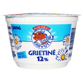 Grietinė ŽALOJI KARVUTĖ, 12 % rieb., 200 g