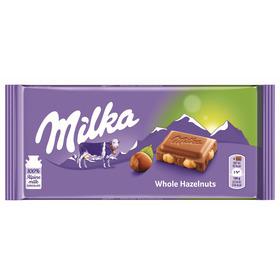 Šokoladas MILKA WHOLE HAZELNUT, 100 g