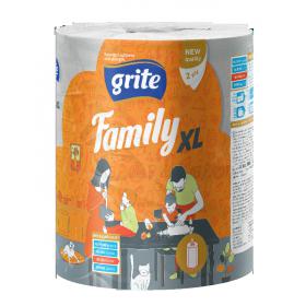 Prekė: Popieriniai rankšluosčiai GRITE FAMILY XL, 1 vnt.