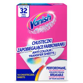 Skalbiamosios servetėlės VANISH nuo nusidažymo, 16 vnt.
