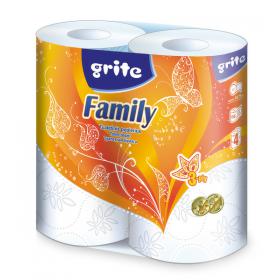 Prekė: Tualetinis popierius GRITE FAMILY, 4 vnt.